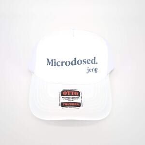 Microdosed. jeng White Otto World Famous Foam Front Trucker Hat Baseball Cap NEW